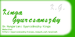 kinga gyurcsanszky business card